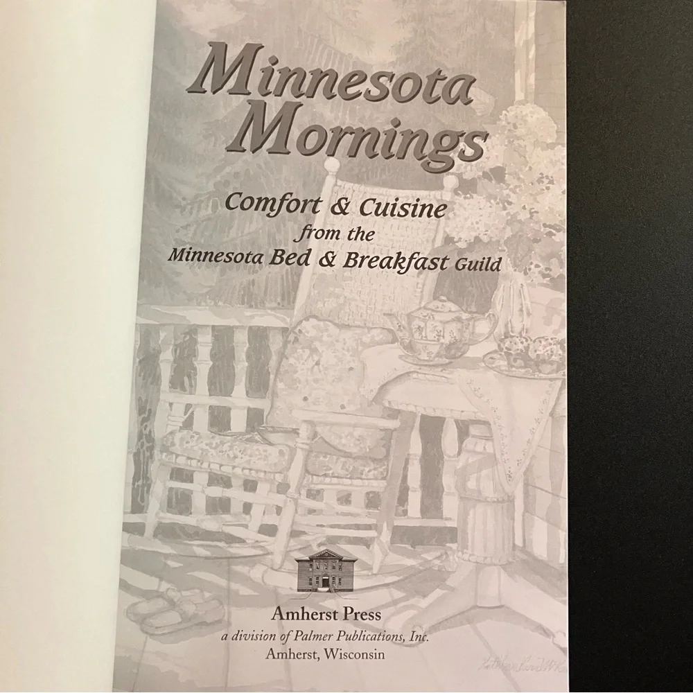 Minnesota Mornings Cookbook Bed & Breakfast Recipe Book Regional Cooking